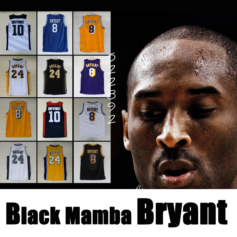24 ں ̾Ʈ      ̾Ʈ 8 & A; 10 & A 24   ڼ ũ S-XXL  ٱ /24 Kobe Bryant Jerseys Basketball Shirt Black Mamba Bryant